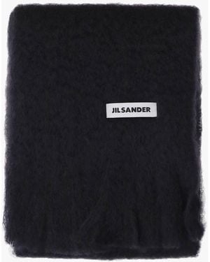 Jil Sander Scarf Mohair-Blend - Black