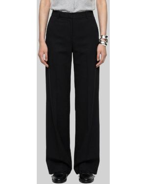 SUTTON NEW YORK Elastic-Waist Satin Pants - Black