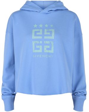 Givenchy Cropped 4G Hoodie - Blue
