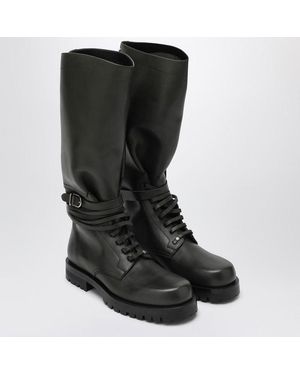DURAZZI MILANO Dark High Combat Boots - Black