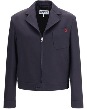 Loewe Mid-Weight Wool Cavalry Jacket - Blue