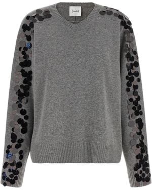 Nude Sequin Sweater - Gray