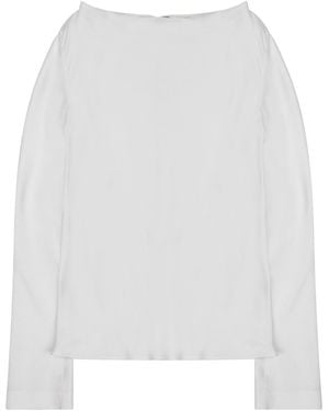 Alberta Ferretti Silk Blend Blouse - White