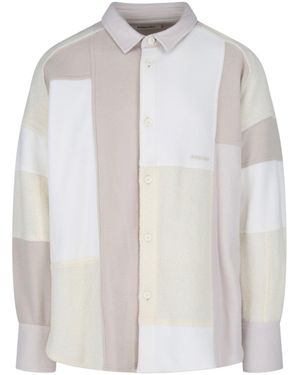 Ambush Patchwork Shirt Jacket - White