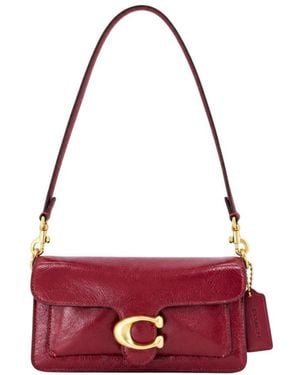 COACH Glazed Soft Tabby 20 Shoulder Bag - Red