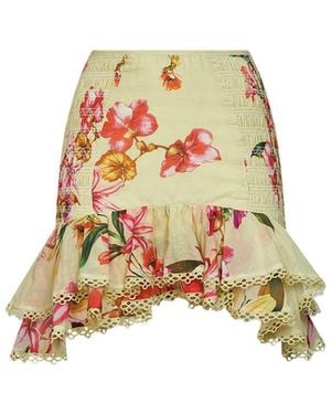 Charo Ruiz Mini Skirt Lush Cotton - White