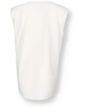 Balmain Cotton Sleeveless Logo Tank T-Shirt - White
