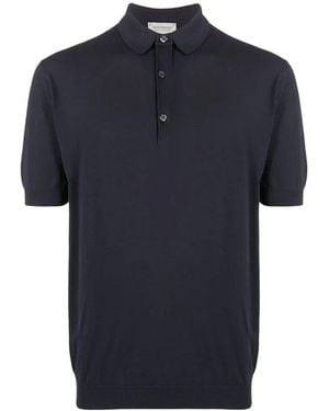 John Smedley "Adrian" Short Sleeves Shirt - Blue