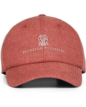 Brunello Cucinelli Baseball Cap Mouliné Canvas - Pink