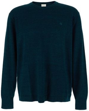Calvin Klein Crew Neck Sweater Wool - Blue