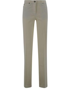 Etro Embroidered-Detail Five-Pocket Design Jeans - Gray