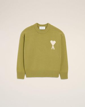 Ami Paris Crewneck Sweater - Green