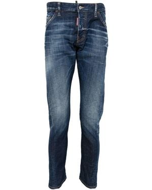 DSquared² 5 Pockets Cotton Elastane Pants - Blue