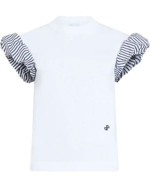 Patou Faille-Sleeves T-Shirt - White
