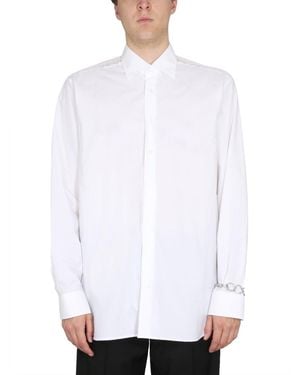 Raf Simons Cotton Shirt With Classic Collar - White