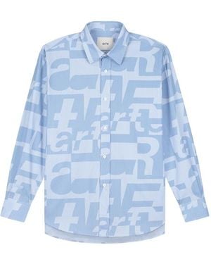 Arte' Allover Shirt - Blue