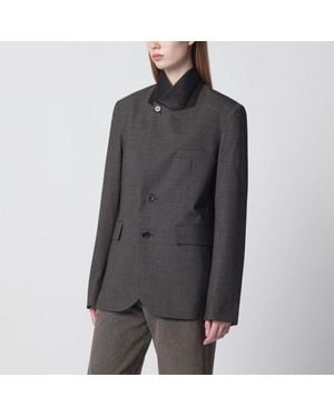 6397 Slategrey Microcheck Jacket - Gray
