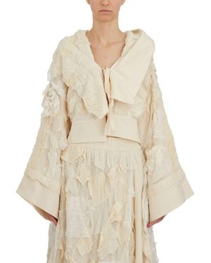 Yeung Chin Short Jacket With Hood - Natural