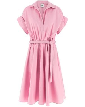 Nude Chemisier Dress - Pink