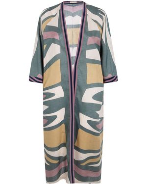 VOLANTIS "Cardy" Kimono Jacket - Blue
