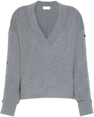 Sportmax Maglia Scollo V - Gray