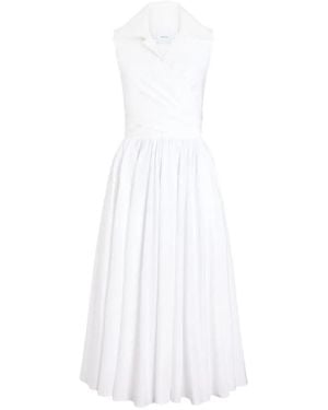Patou Draped Midi Dress - White