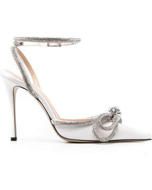Mach &amp; Mach Pumps Silk Satin - White