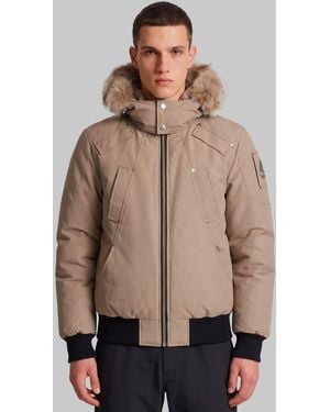 Moose Knuckles Padded Ballistic Bomber Jacket - Natural