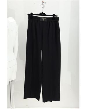 Celine Pants With Elastic Waist - Black