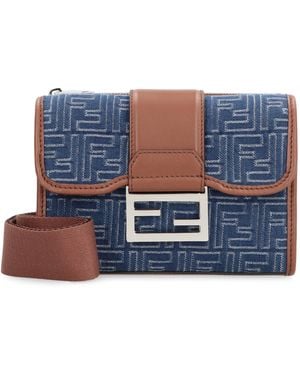 Fendi Baguette Double Bag - Blue