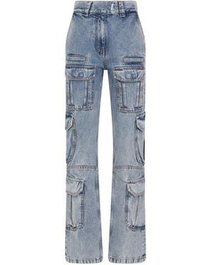 Givenchy Cargo Denim Cotton Jeans - Blue