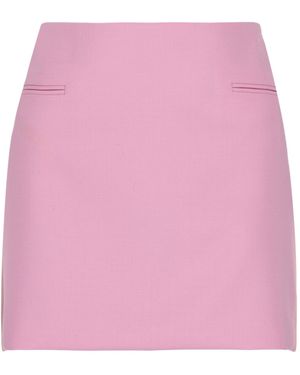 Ferragamo Wool Mini Skirt - Pink