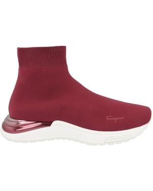 Ferragamo Ninette High-Top Sock Sneakers - Red