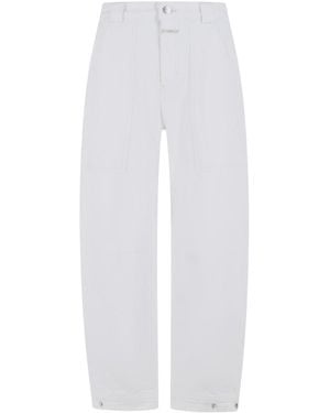 Closed Rhannon Barrel Cropped Jeans - White