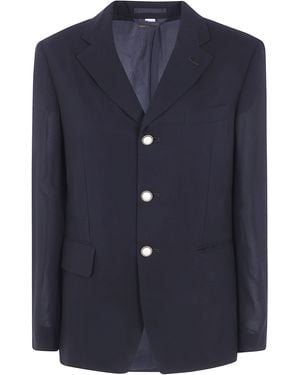Comme des Garçons Classic Polyester Georgette Blazer Jacket - Blue