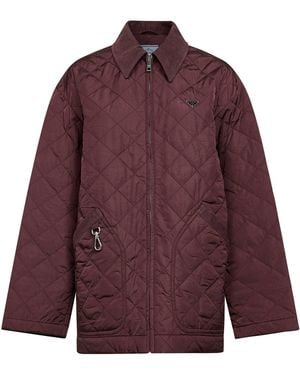Prada Re-Nylon Quilted Blouson - Purple
