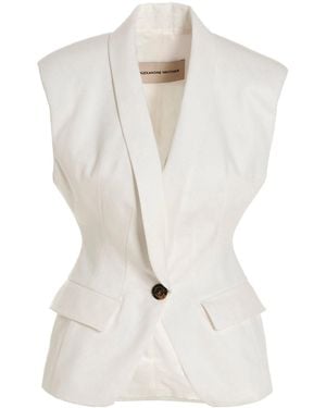 Alexandre Vauthier Padded Shoulders Vest - White