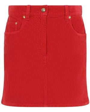 Versace Denim Skirt - Red
