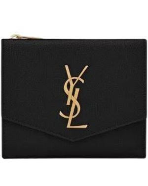 Saint Laurent Uptown Compact Wallet - Black