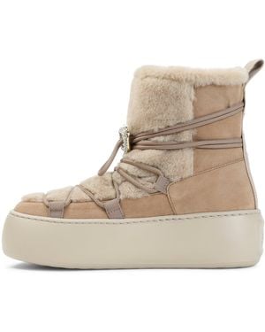 Roger Vivier Tabacco Kenia Viv Up Winter Fur Bootie - Natural