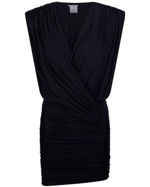 Amazuìn Candice Lightweight Stretch Jersey Sleeveless Mini Dress With Drapes And Gathers - Black