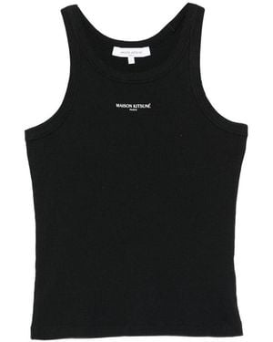 Maison Kitsuné Tank Top Ribbed - Black