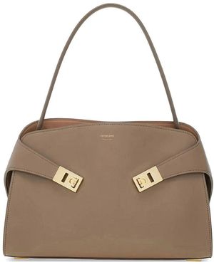 Ferragamo Hug Soft Medium Shoulder Bag - Gray