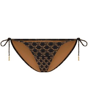 Celine Monogram Mini Slip Bikini - Brown