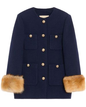 Valentino Wool Caban Coat - Blue