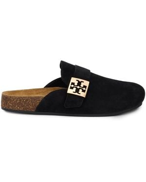 Tory Burch Suede Mules - Black