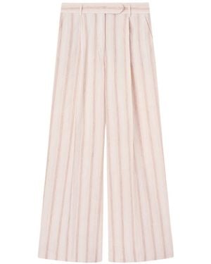 Fedeli Cotton Wide Leg Pants - Pink