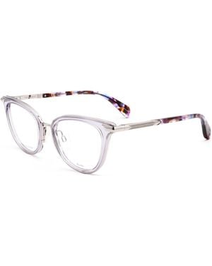 Rag & Bone Rag & Bone 51 Mm Lilac Eyeglasses Rnb3051-G-789-51 - Metallic