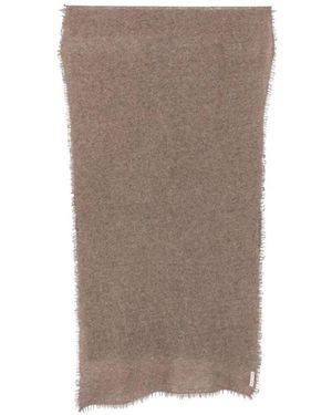 Mirror In The Sky "Lightweight Open Knitted Plain" Cm 80X200 Scarf - Brown