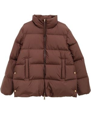 Moncler "Vivantesse" Short Down Jacket - Brown